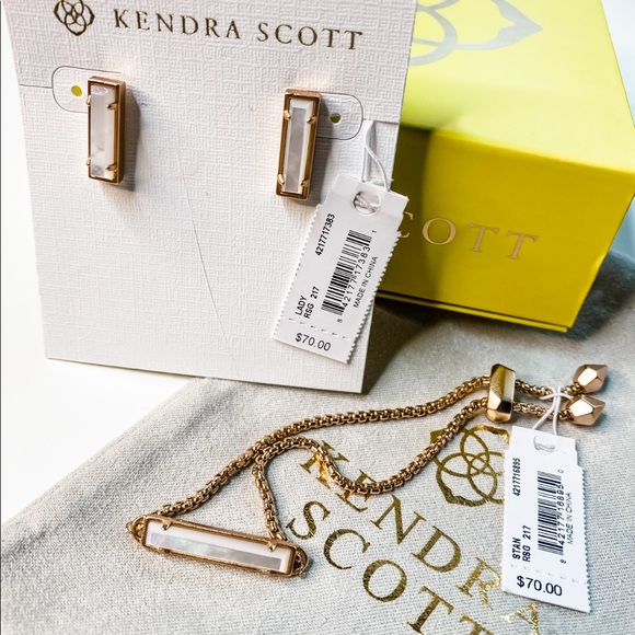 Kendra Scott Jewelry - Kendra Scott Rosegold Earrings and Bracelet Set